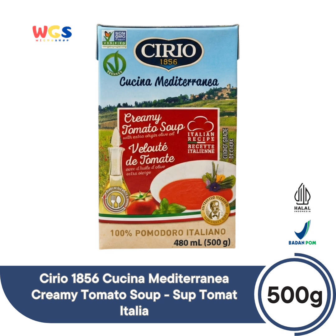 Cirio 1856 Creamy Tomato Soup 500g - Sup Tomat Italia Extra Virgin Olive Oil