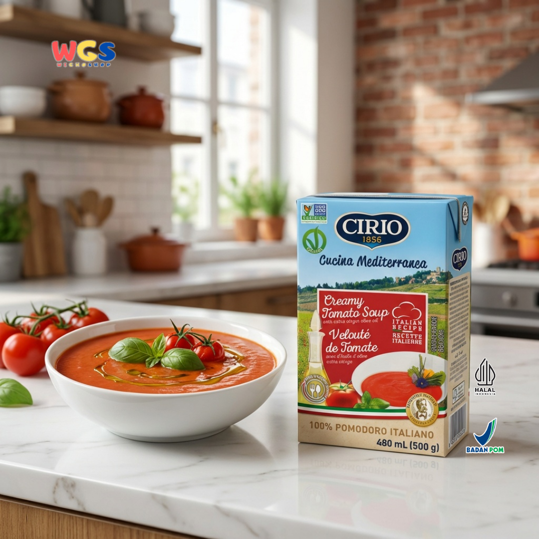 Cirio 1856 Creamy Tomato Soup 500g - Sup Tomat Italia Extra Virgin Olive Oil