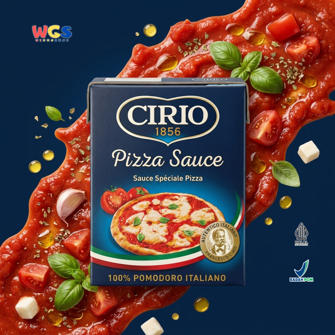 Cirio 1856 Pizza Sauce 390g - Saus Pizza Tomat Italia Ready to Use untuk Pizza Pasta