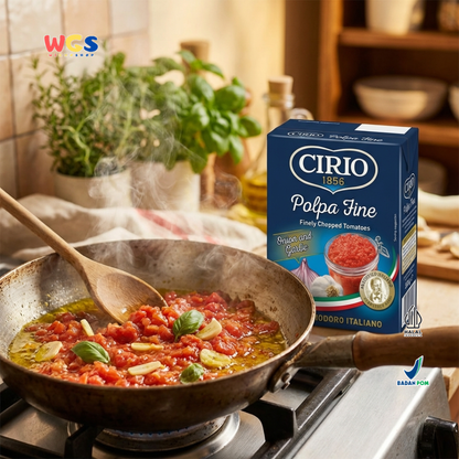 Cirio 1856 Polpa Fine Onion & Garlic 390g - Tomat Cincang Italia Bawang & Bawang Putih