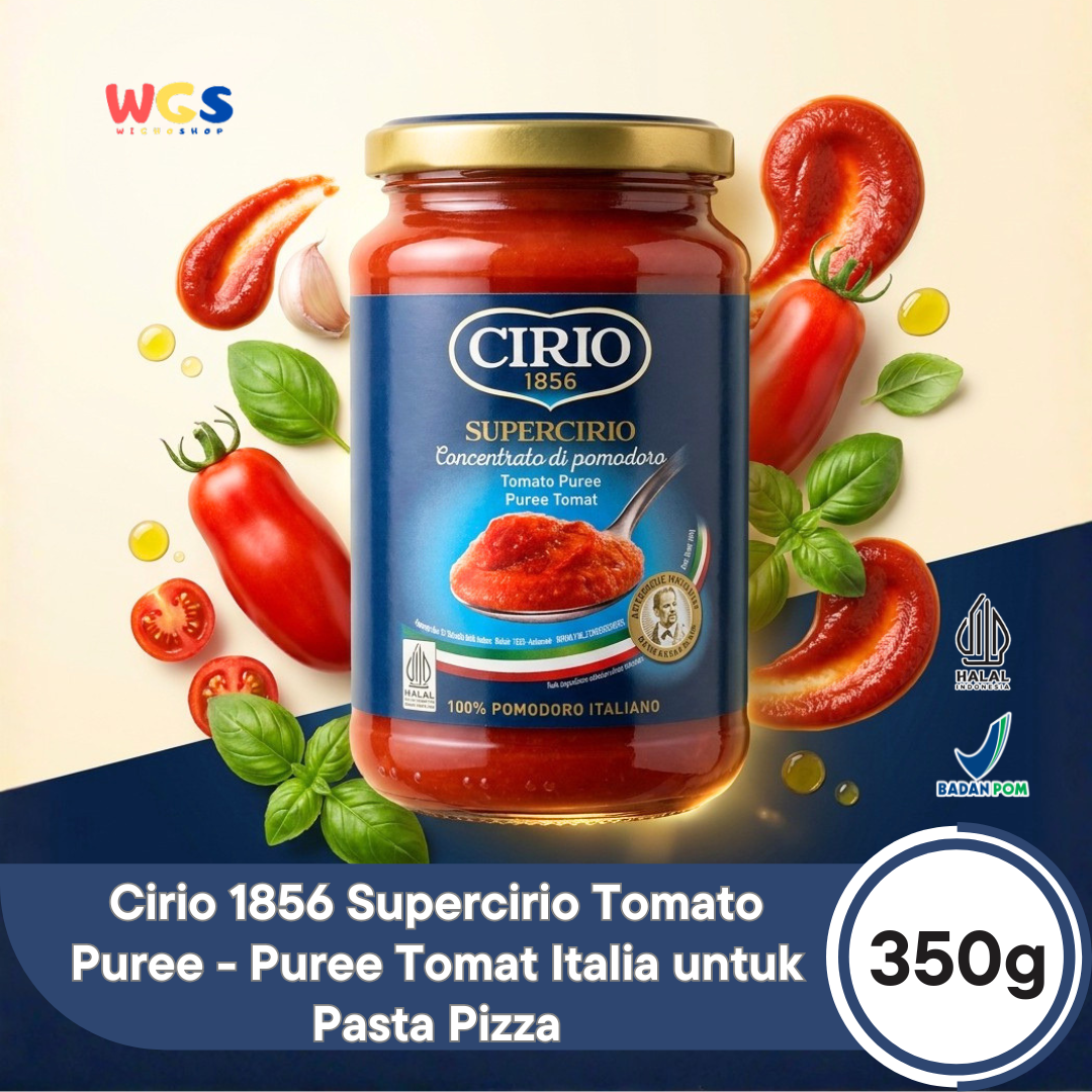 Cirio 1856 Supercirio Tomato Puree 350g - Puree Tomat Italia untuk Pasta Pizza