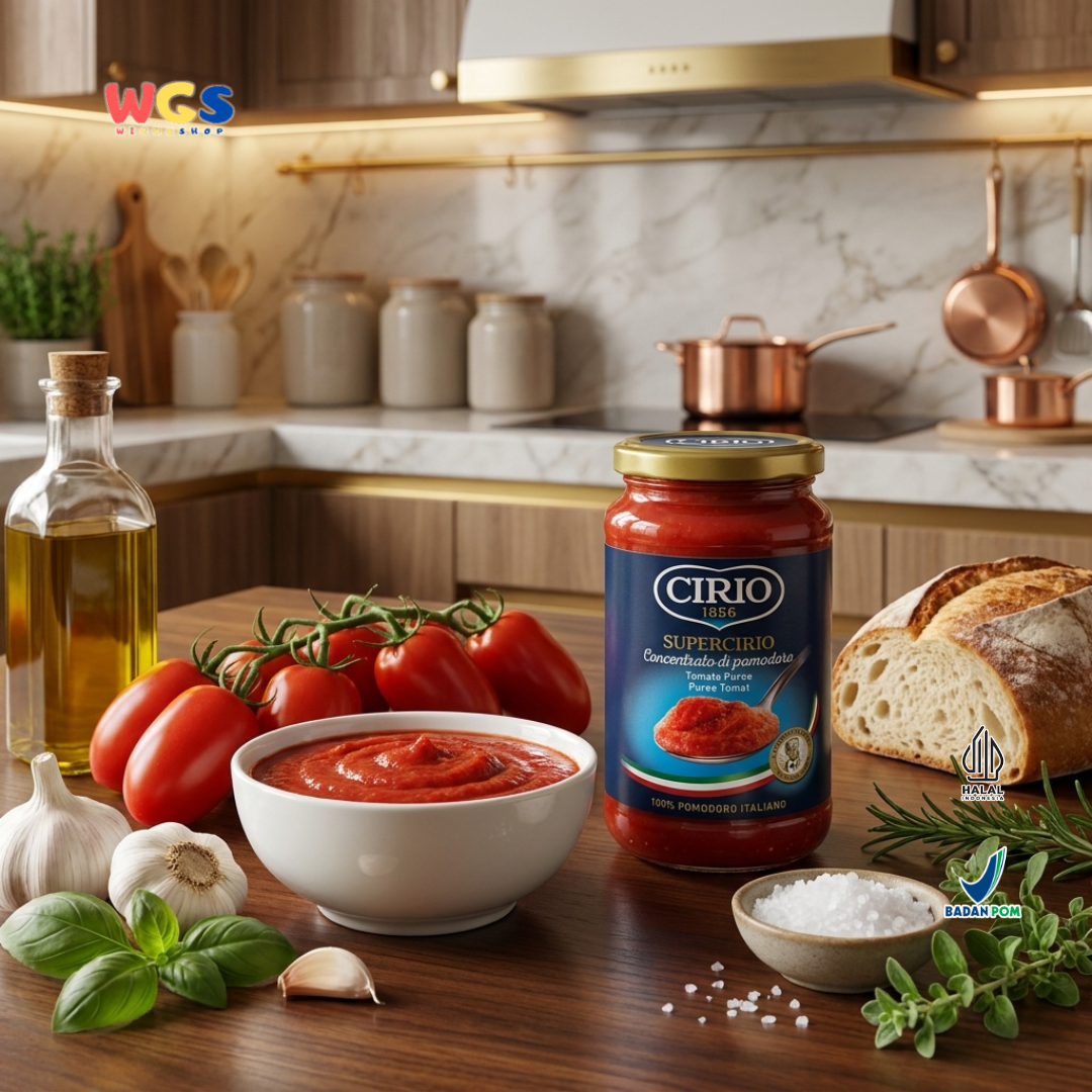 Cirio 1856 Supercirio Tomato Puree 350g - Puree Tomat Italia untuk Pasta Pizza