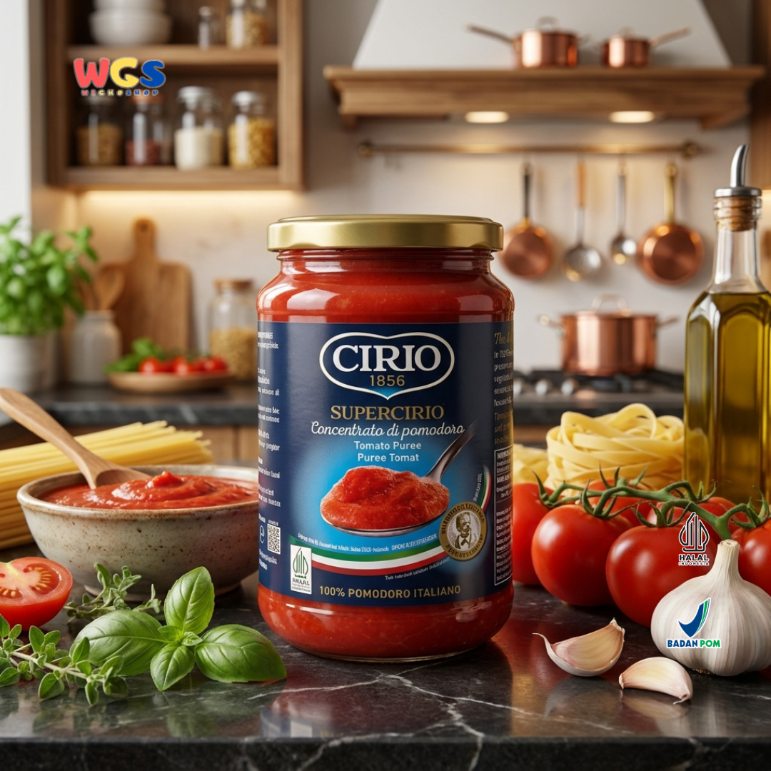 Cirio 1856 Supercirio Tomato Puree 350g - Puree Tomat Italia untuk Pasta Pizza
