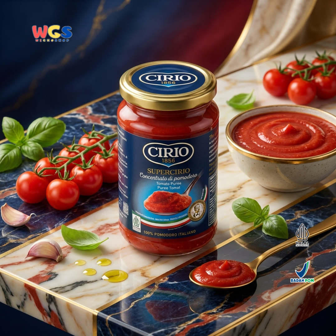 Cirio 1856 Supercirio Tomato Puree 350g - Puree Tomat Italia untuk Pasta Pizza