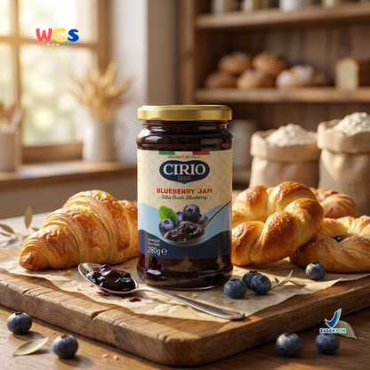 Cirio Blueberry Jam 280g - Selai Buah Blueberry Italia untuk Roti, Pancake, Dessert & Bakery
