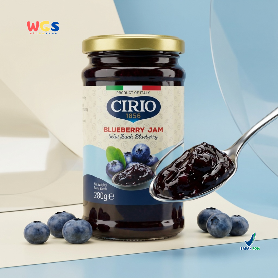 Cirio Blueberry Jam 280g - Selai Buah Blueberry Italia untuk Roti, Pancake, Dessert & Bakery