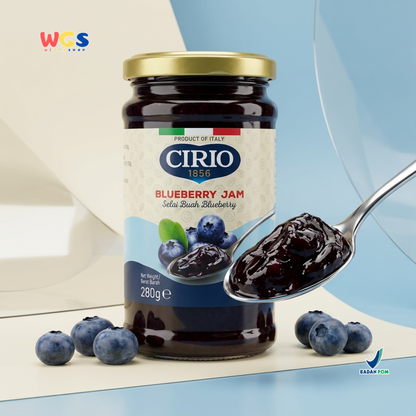 Cirio Blueberry Jam 280g - Selai Buah Blueberry Italia untuk Roti, Pancake, Dessert & Bakery