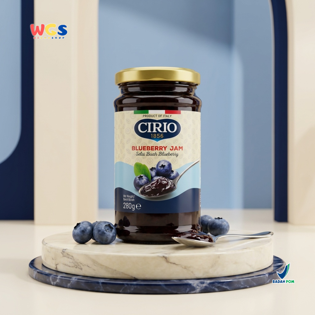Cirio Blueberry Jam 280g - Selai Buah Blueberry Italia untuk Roti, Pancake, Dessert & Bakery