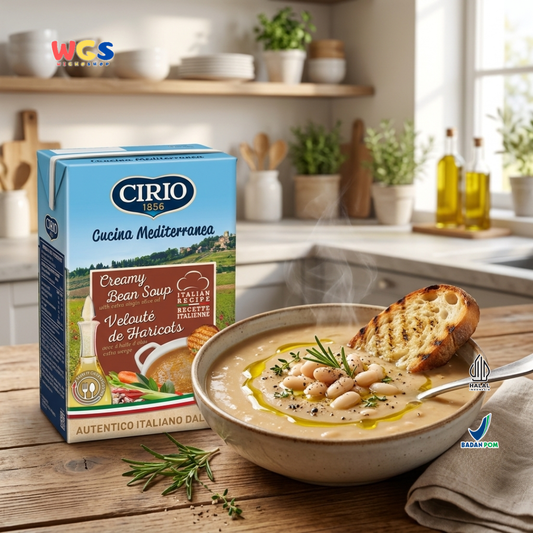 Cirio 1856 Creamy Bean Soup 500g - Sup Kacang Borlotti Italia Extra Virgin Olive Oil