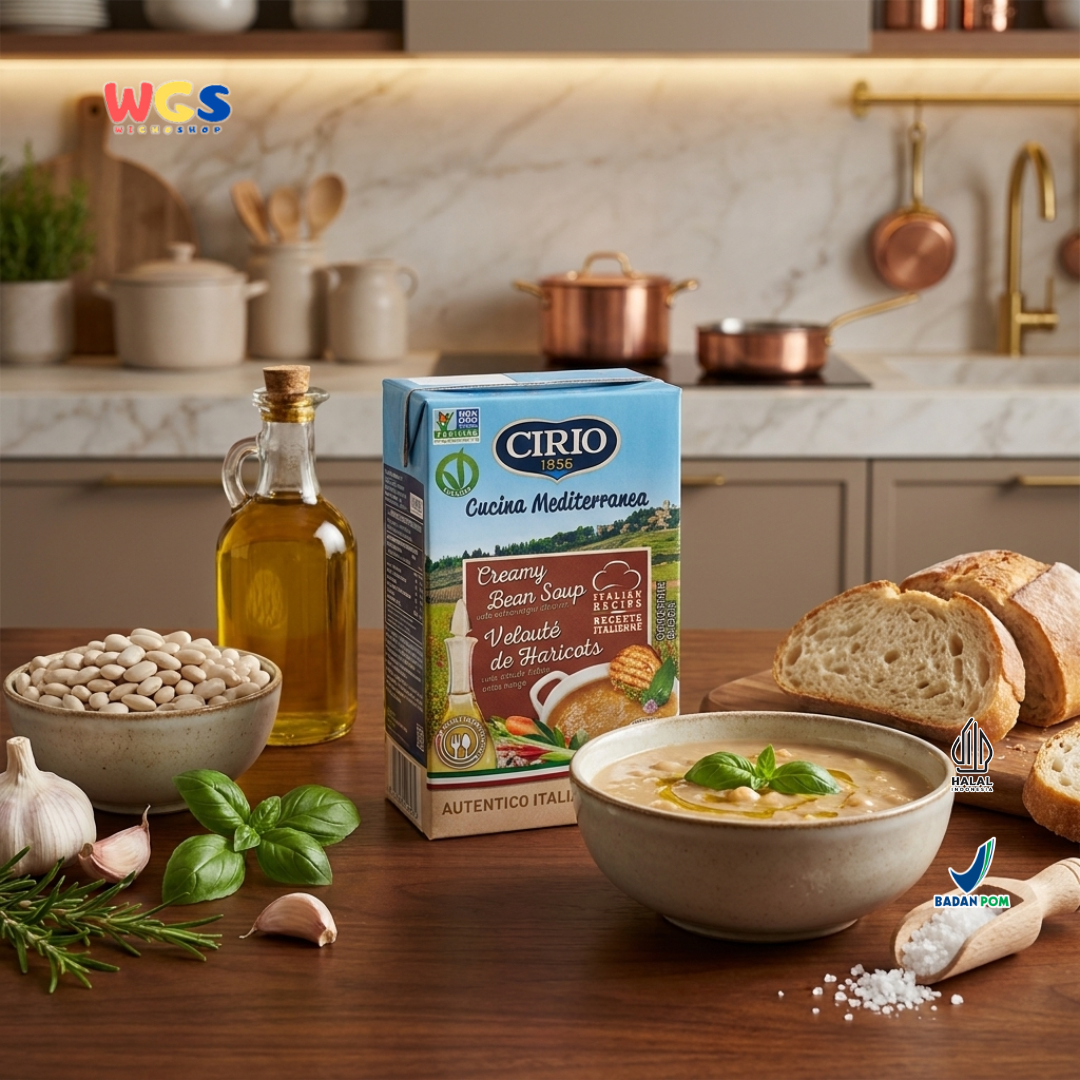 Cirio 1856 Creamy Bean Soup 500g - Sup Kacang Borlotti Italia Extra Virgin Olive Oil