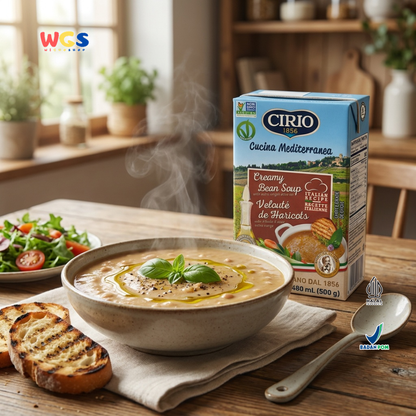 Cirio 1856 Creamy Bean Soup 500g - Sup Kacang Borlotti Italia Extra Virgin Olive Oil