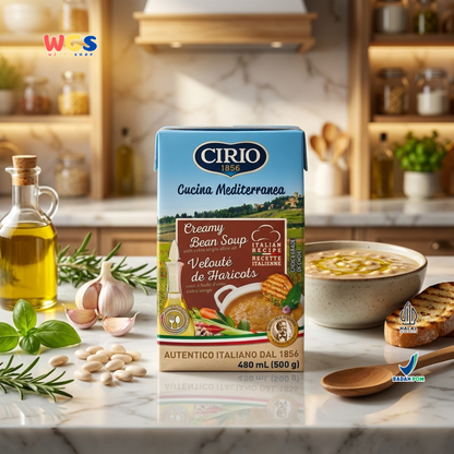Cirio 1856 Creamy Bean Soup 500g - Sup Kacang Borlotti Italia Extra Virgin Olive Oil