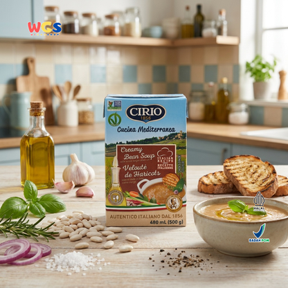 Cirio 1856 Creamy Bean Soup 500g - Sup Kacang Borlotti Italia Extra Virgin Olive Oil