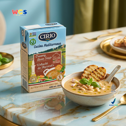 Cirio 1856 Creamy Bean Soup 500g - Sup Kacang Borlotti Italia Extra Virgin Olive Oil