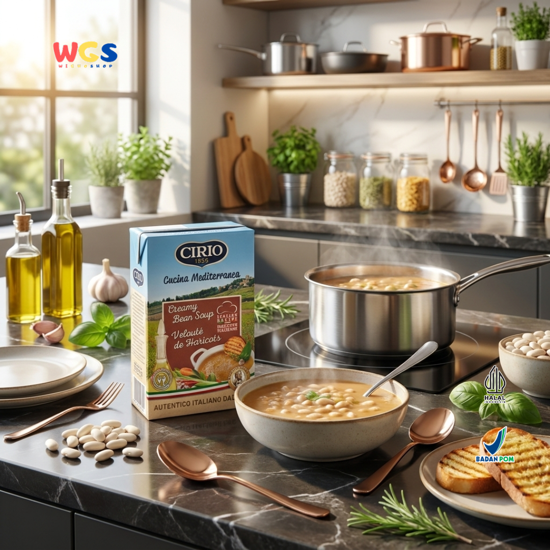 Cirio 1856 Creamy Bean Soup 500g - Sup Kacang Borlotti Italia Extra Virgin Olive Oil
