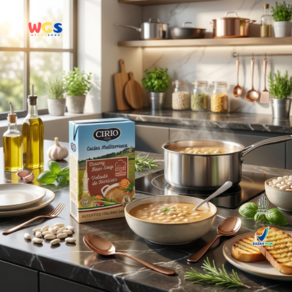 Cirio 1856 Creamy Bean Soup 500g - Sup Kacang Borlotti Italia Extra Virgin Olive Oil