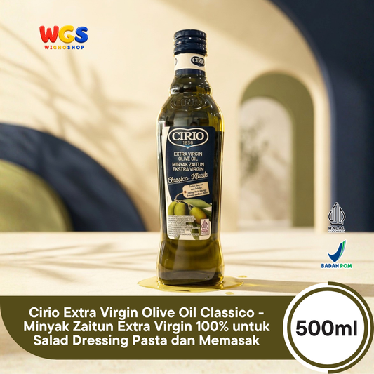 Cirio Extra Virgin Olive Oil Classico 500ml - Minyak Zaitun Extra Virgin 100% untuk Salad Dressing Pasta dan Memasak