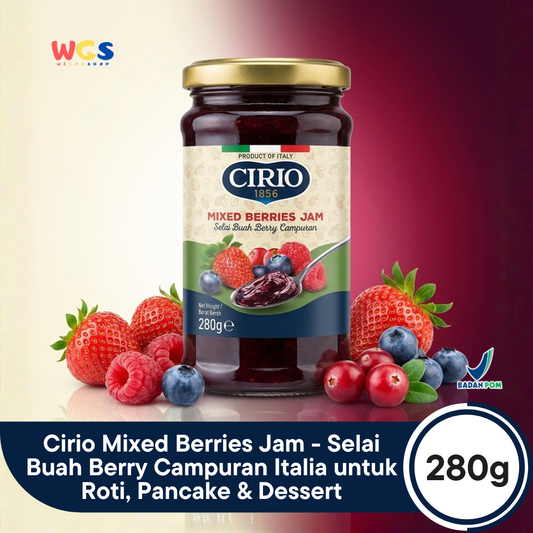 Cirio Mixed Berries Jam 280g - Selai Buah Berry Campuran Italia untuk Roti, Pancake & Dessert