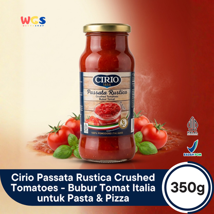 Cirio Passata Rustica Crushed Tomatoes 350g - Bubur Tomat Italia untuk Pasta & Pizza