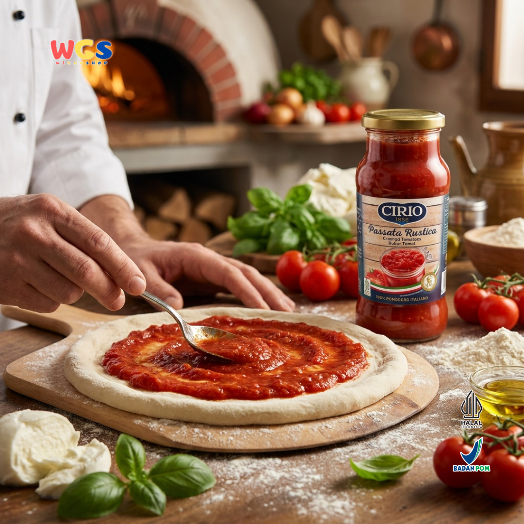 Cirio Passata Rustica Crushed Tomatoes 350g - Bubur Tomat Italia untuk Pasta & Pizza