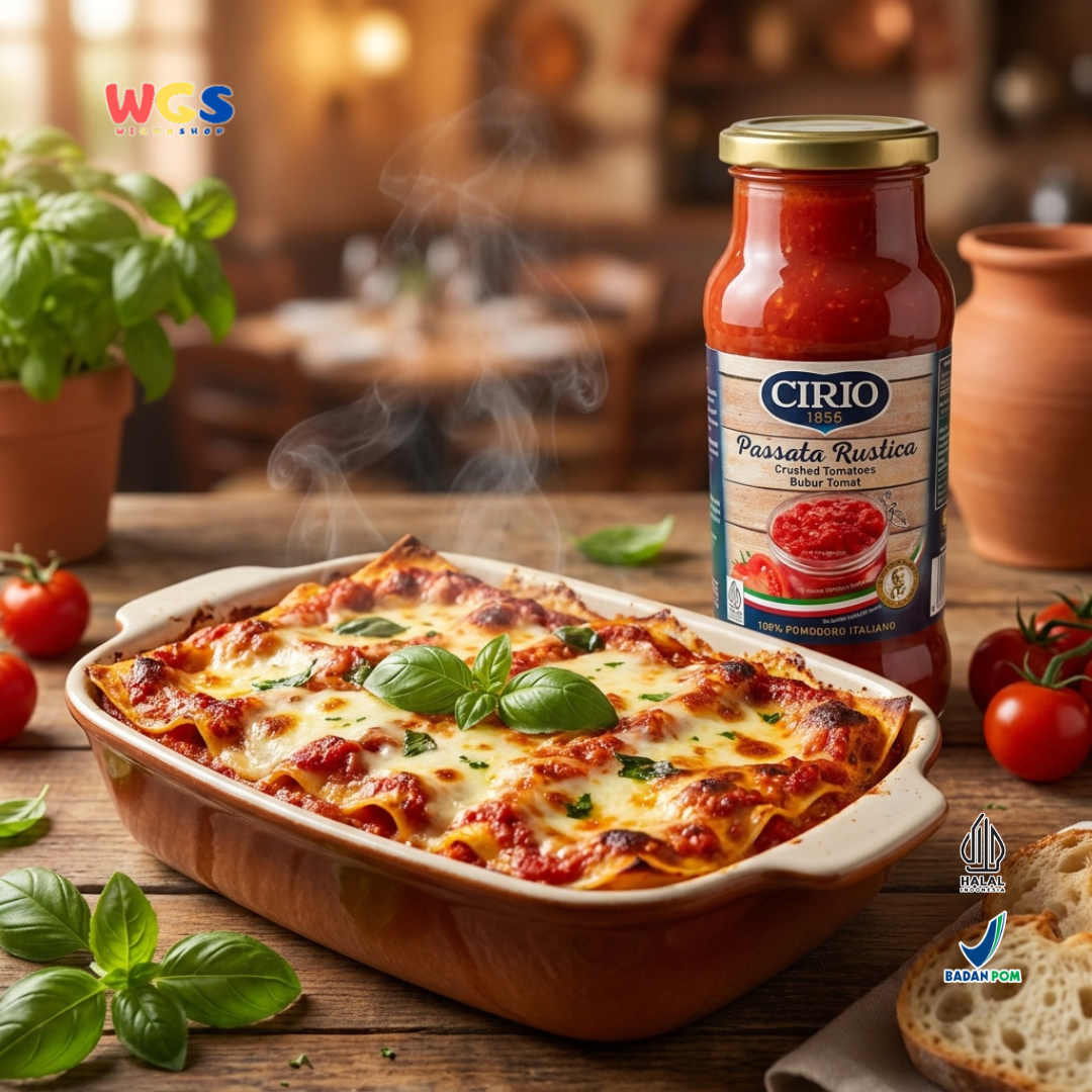 Cirio Passata Rustica Crushed Tomatoes 350g - Bubur Tomat Italia untuk Pasta & Pizza