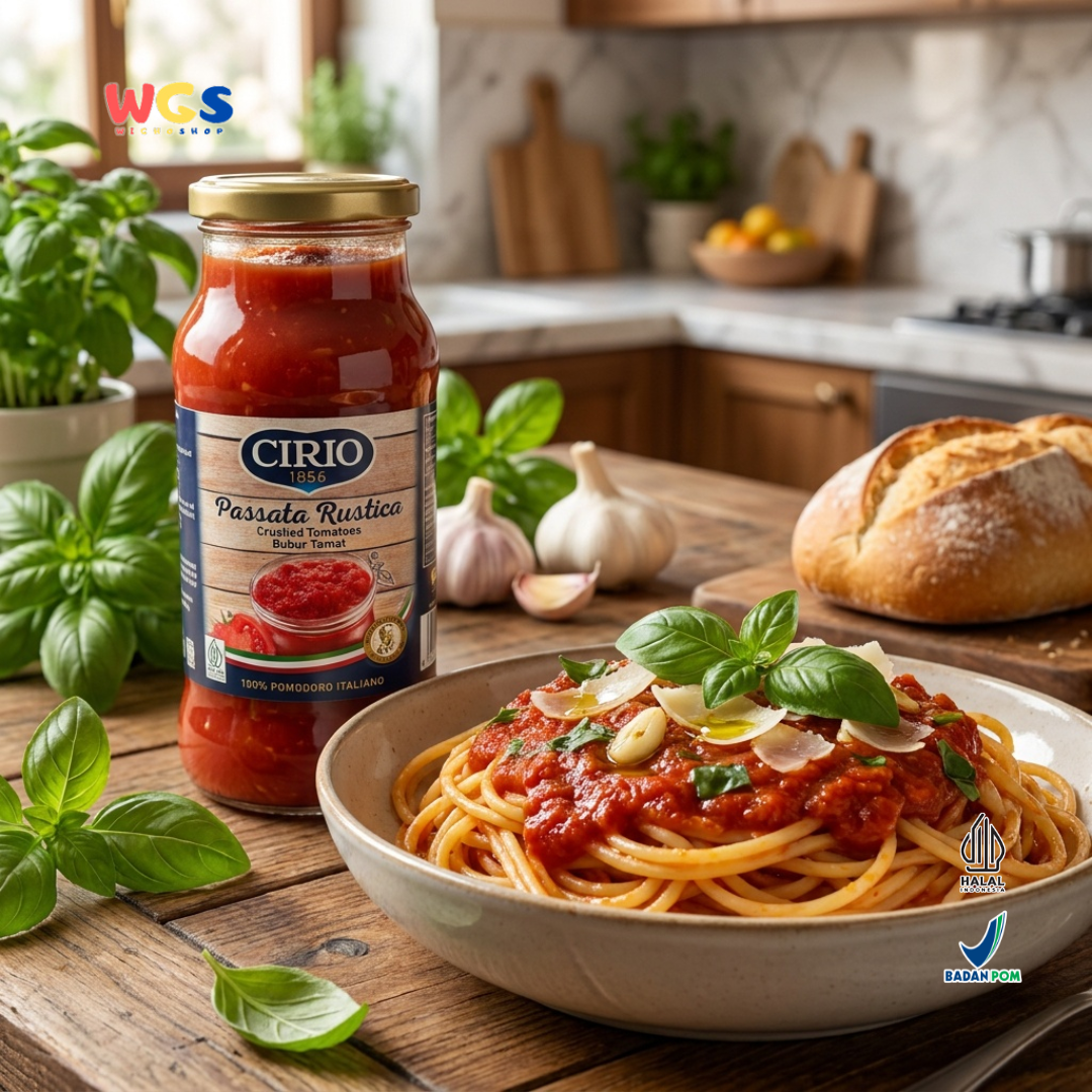 Cirio Passata Rustica Crushed Tomatoes 350g - Bubur Tomat Italia untuk Pasta & Pizza