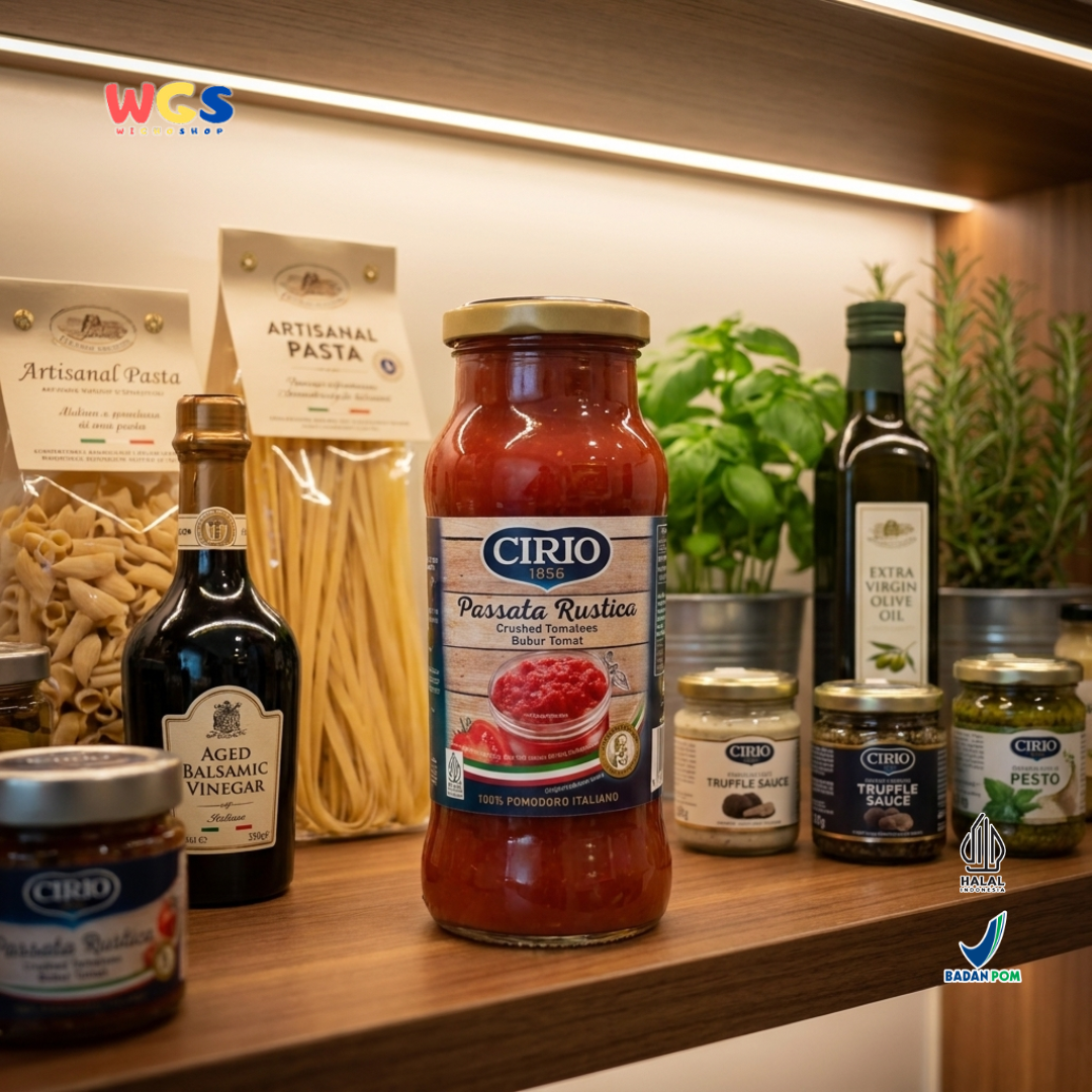 Cirio Passata Rustica Crushed Tomatoes 350g - Bubur Tomat Italia untuk Pasta & Pizza