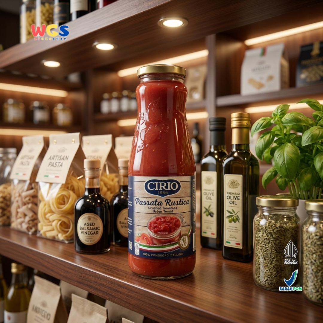 Cirio Passata Rustica Crushed Tomatoes 680g - Bubur Tomat Italia untuk Pasta & Pizza