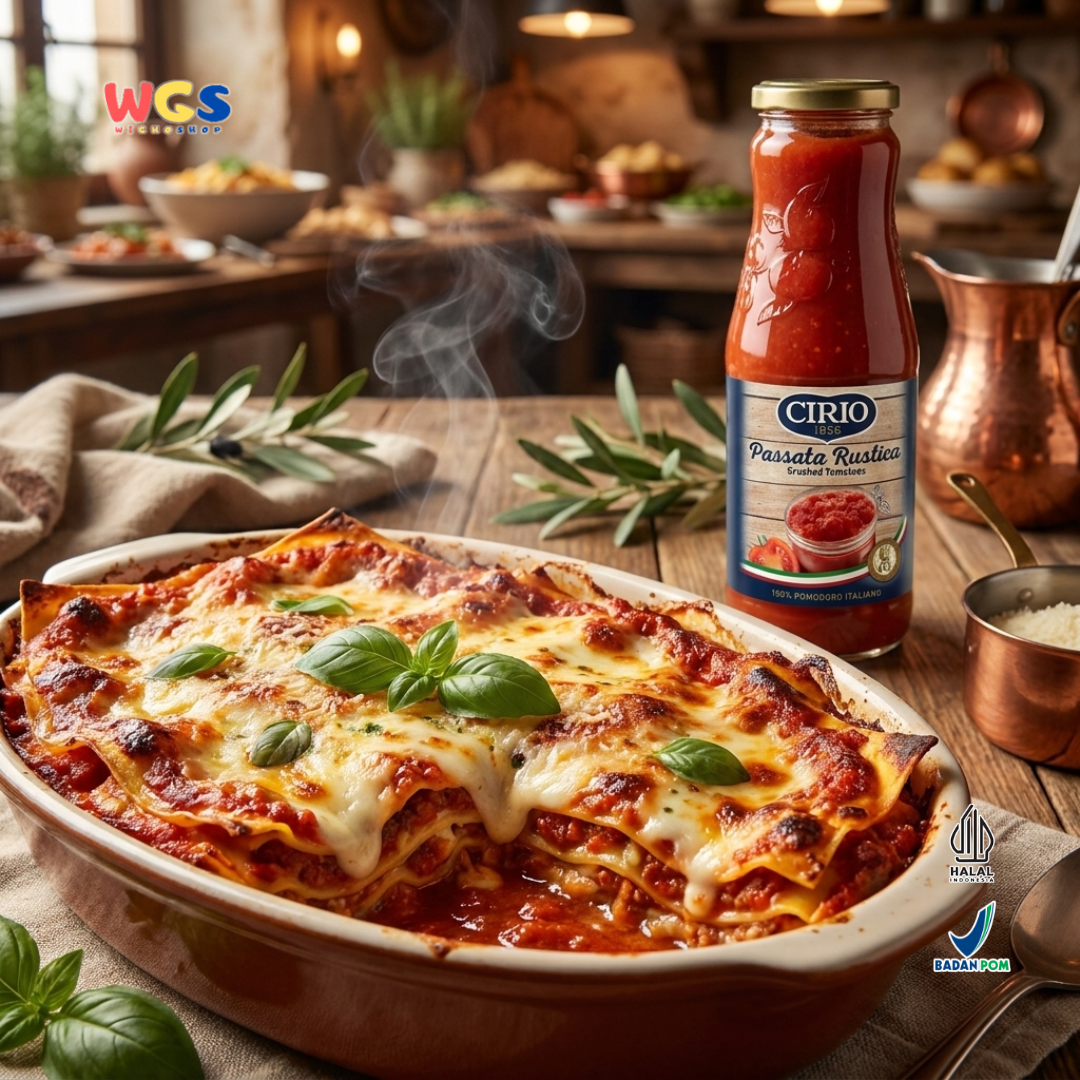 Cirio Passata Rustica Crushed Tomatoes 680g - Bubur Tomat Italia untuk Pasta & Pizza