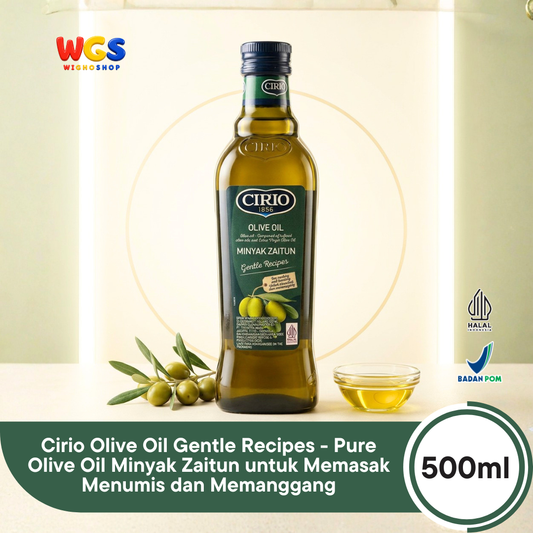 Cirio Olive Oil Gentle Recipes 500ml - Pure Olive Oil Minyak Zaitun untuk Memasak Menumis dan Memanggang