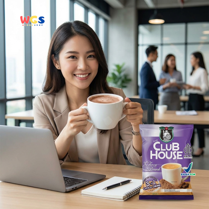 Club House Choco Drink 3 in 1 (40g x 12 Sachet) 480g - Minuman Cokelat Instan Premium Halal