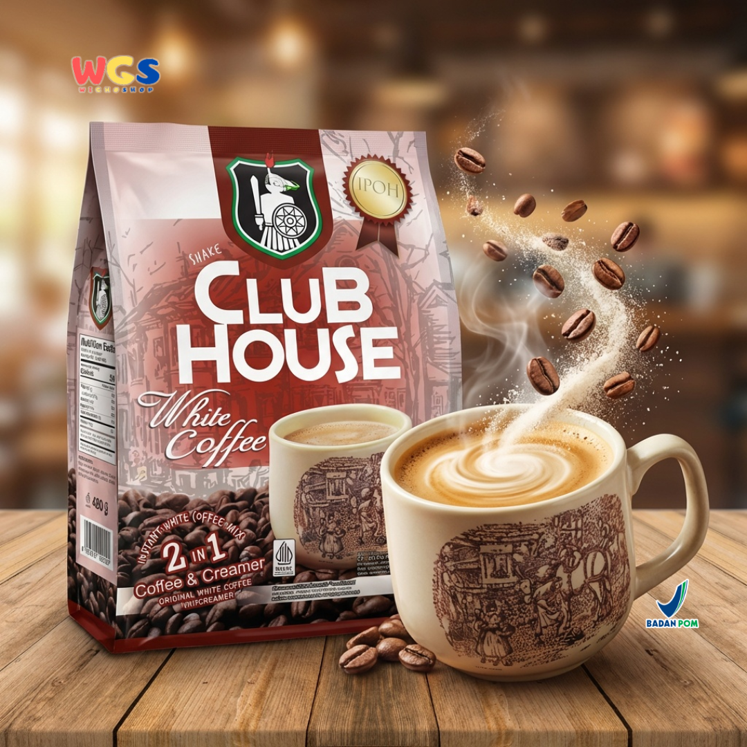 Club House White Coffee 2 in 1 Coffee & Creamer (25g x 12 Sachet) 300g - Kopi Putih Instan Halal