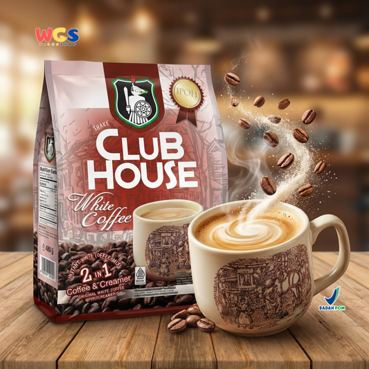 Club House White Coffee 2 in 1 Coffee & Creamer (25g x 12 Sachet) 300g - Kopi Putih Instan Halal