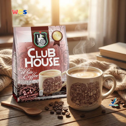 Club House White Coffee 2 in 1 Coffee & Creamer (25g x 12 Sachet) 300g - Kopi Putih Instan Halal