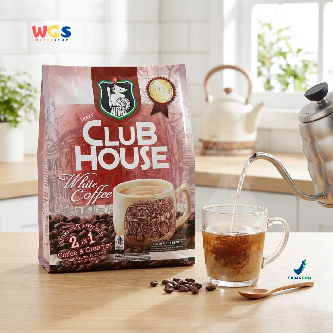 Club House White Coffee 2 in 1 Coffee & Creamer (25g x 12 Sachet) 300g - Kopi Putih Instan Halal