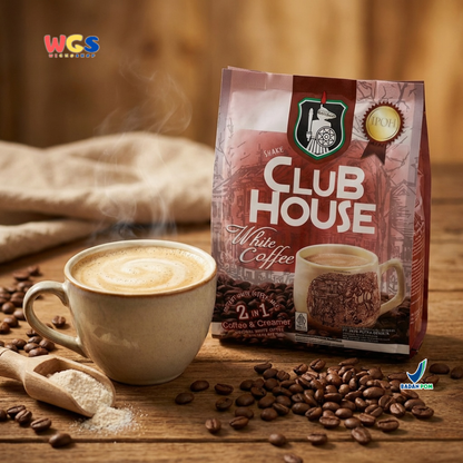 Club House White Coffee 2 in 1 Coffee & Creamer (25g x 12 Sachet) 300g - Kopi Putih Instan Halal