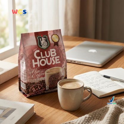 Club House White Coffee 2 in 1 Coffee & Creamer (25g x 12 Sachet) 300g - Kopi Putih Instan Halal