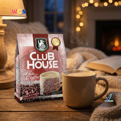 Club House White Coffee 2 in 1 Coffee & Creamer (25g x 12 Sachet) 300g - Kopi Putih Instan Halal