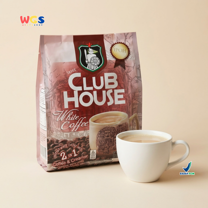 Club House White Coffee 2 in 1 Coffee & Creamer (25g x 12 Sachet) 300g - Kopi Putih Instan Halal