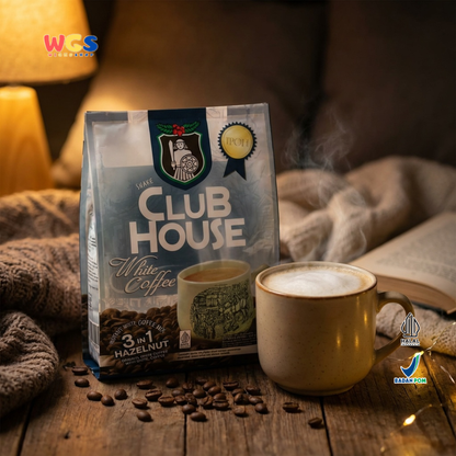 Club House White Coffee 3 in 1 Hazelnut (40g x 12 Sachet) 480g - Kopi Putih Instan Halal