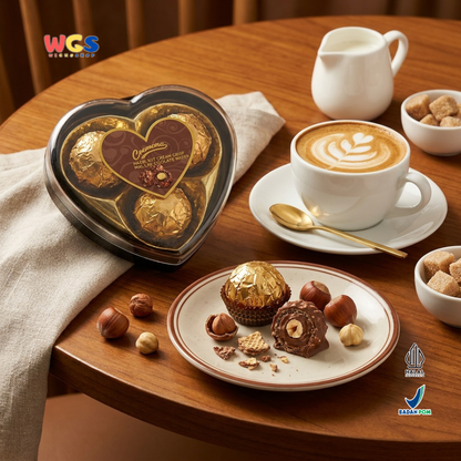 Cremona Hazelnut Cream Crisp Malt Chocolate Wafer 37.5g - Cokelat Love Hati Isi 3 Kado