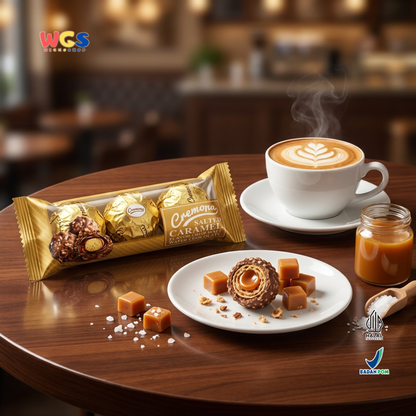 Cremona Salted Caramel Crisp Malt Wafer Chocolate 36g - Cokelat Wafer Karamel Asin