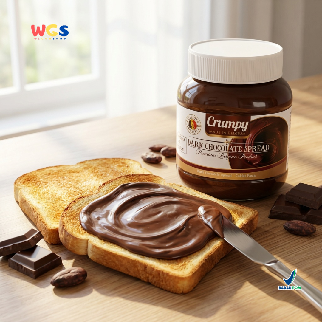 Crumpy Dark Chocolate Spread 400g – Premium Belgian Chocolate Spread with Authentic Dark Chocolate Flavor