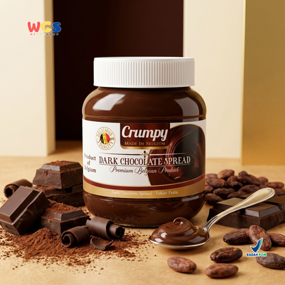 Crumpy Dark Chocolate Spread 400g – Premium Belgian Chocolate Spread with Authentic Dark Chocolate Flavor