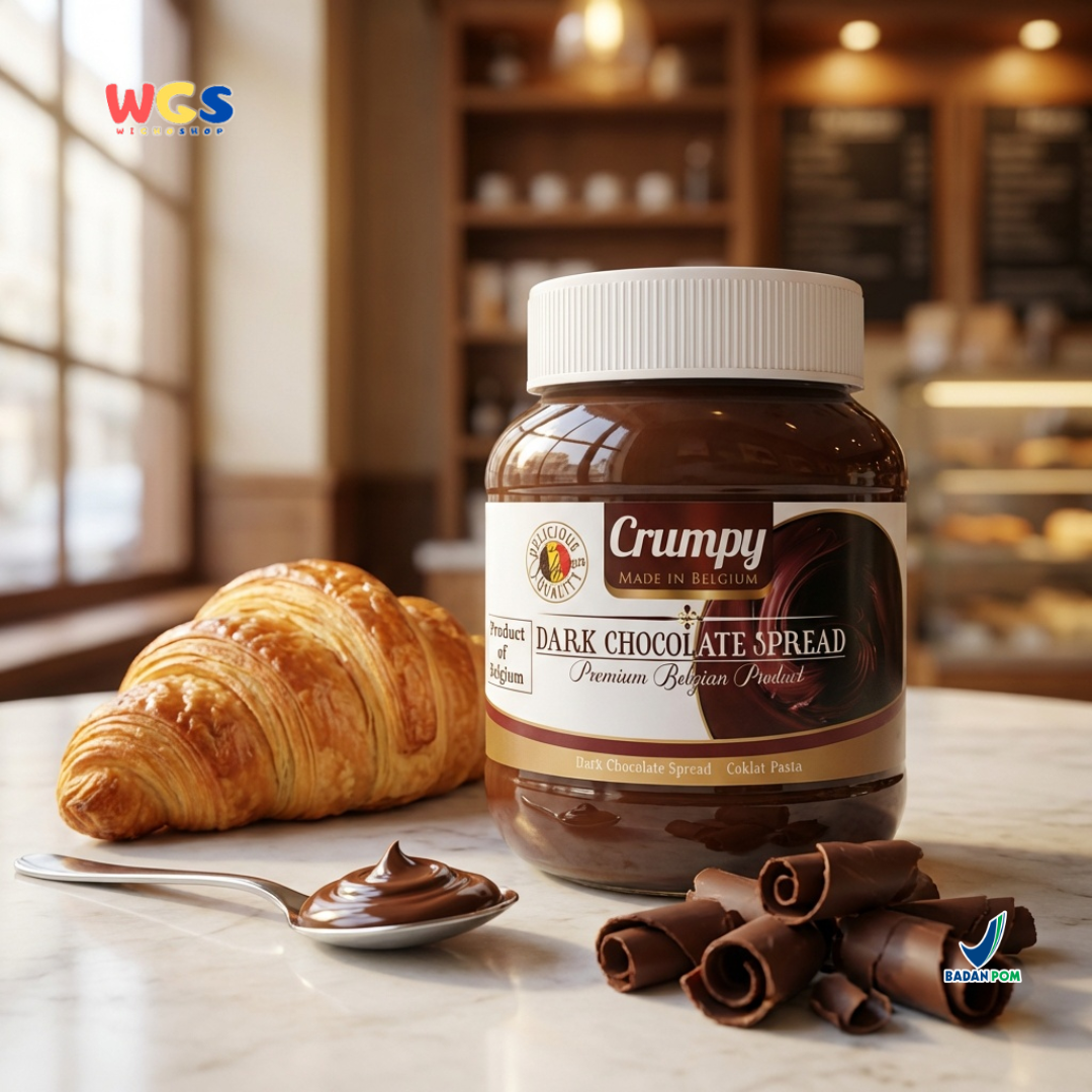 Crumpy Dark Chocolate Spread 400g – Premium Belgian Chocolate Spread with Authentic Dark Chocolate Flavor