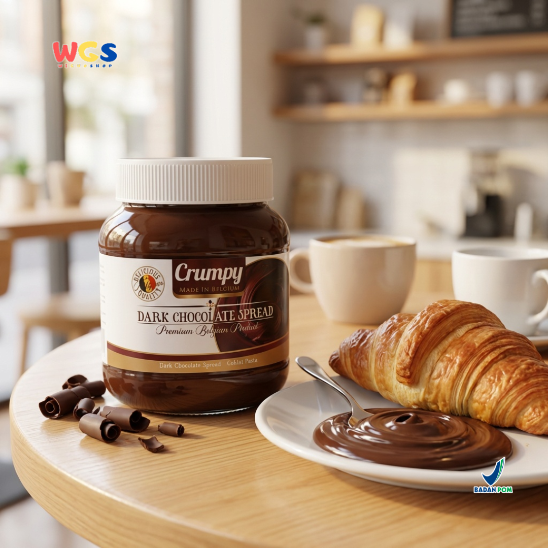 Crumpy Dark Chocolate Spread 400g – Premium Belgian Chocolate Spread with Authentic Dark Chocolate Flavor