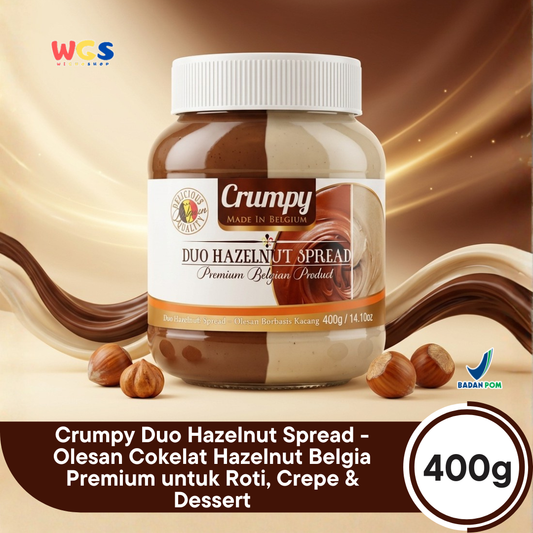 Crumpy Duo Hazelnut Spread 400g - Chocolate Peanut Butter