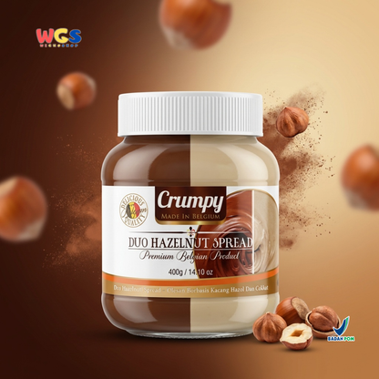 Crumpy Duo Hazelnut Spread 400g - Chocolate Peanut Butter