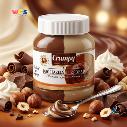 Crumpy Duo Hazelnut Spread 400g - Chocolate Peanut Butter