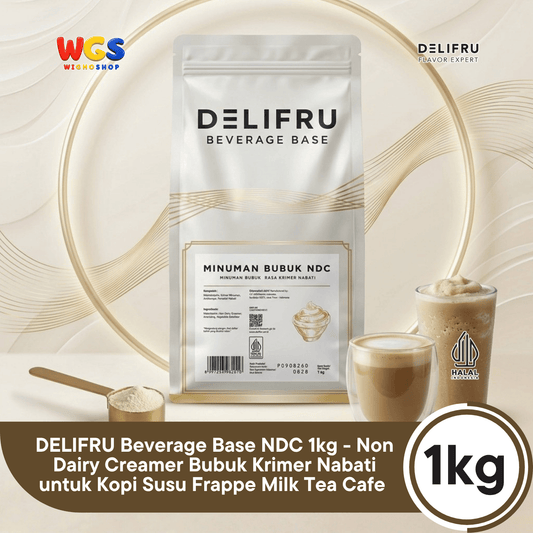 DELIFRU Beverage Base NDC 1kg - Bubuk Non Dairy Creamer Krimer Nabati untuk Kopi Milk Tea Boba Frappe Halal